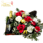 REGALO NAVIDEÑO 8 ROSAS JABON, ADONOS Y CHAMPAGNE 375 ML