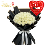 RAMO SAN VALENTIN 50 ROSAS Y TOPPER