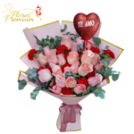 RAMO PARA SAN VALENTIN 24 ROSAS Y TOPPER