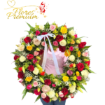 CORONA 70 CM PRIMAVERAL 30 ROSAS 10 LILILIUM