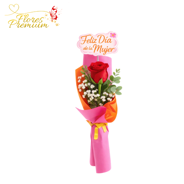 38 BONITA ROSA DIA DE LA MUJER Y TOPPER - Imagen 1