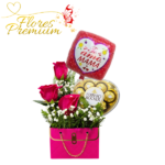 CARTERA 3 ROSAS FERREROS ROCHER 100G Y GLOBO