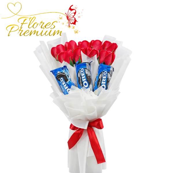9 RAMO ROSAS DE JABON 10 ROSAS 3 GALLETAS - Imagen 1